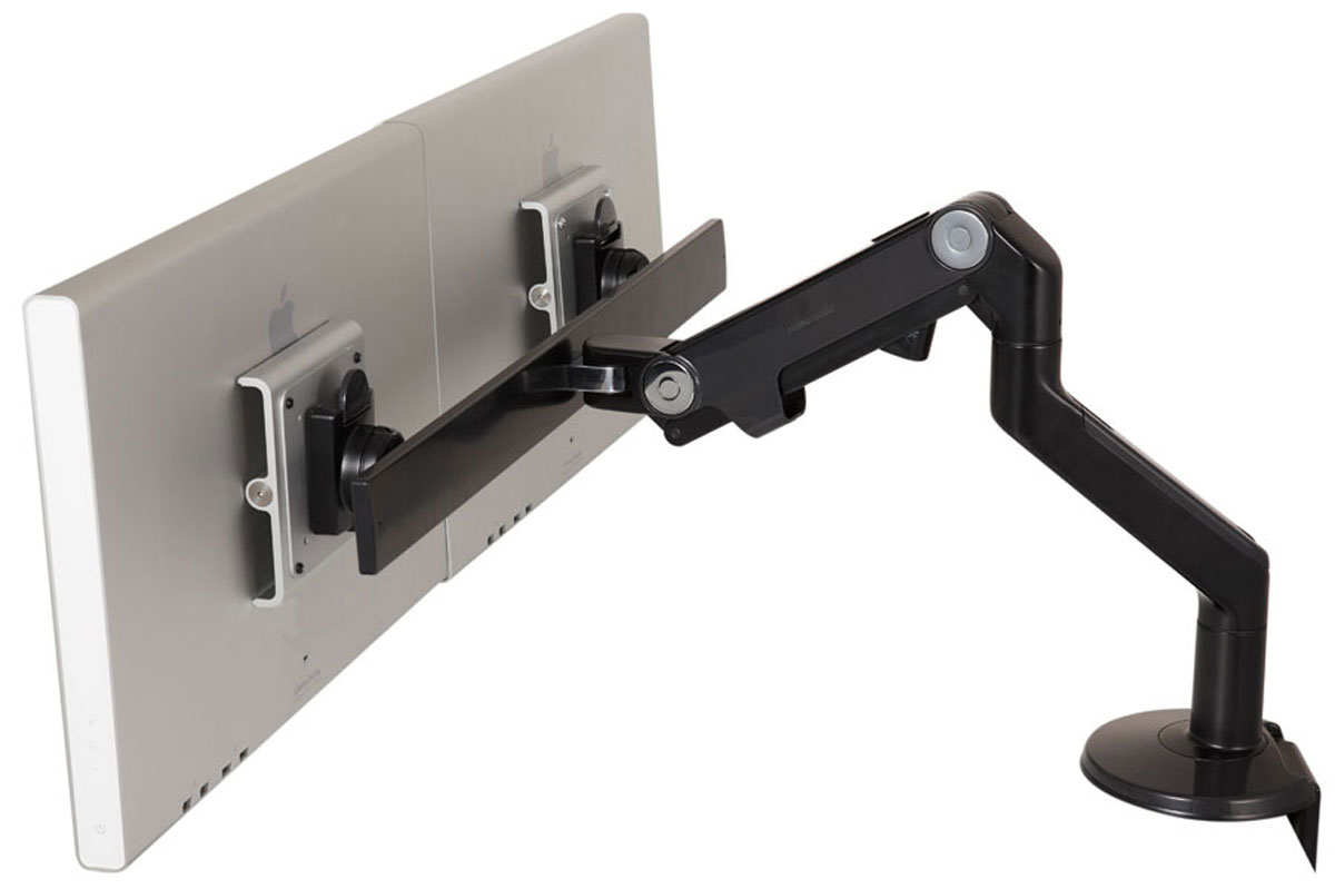 HumanScale M8 Dual Monitor Arm with Crossbar Ergonomic Monitor Arms